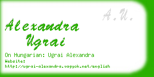 alexandra ugrai business card